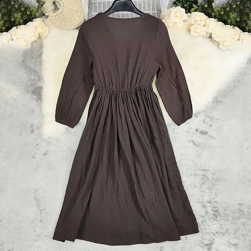 Robe Bohème Chic en Coton & Lin