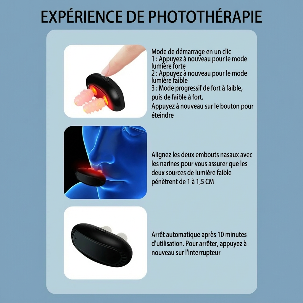 Appareil nasal infrarouge – anti-rhinite & allergies
