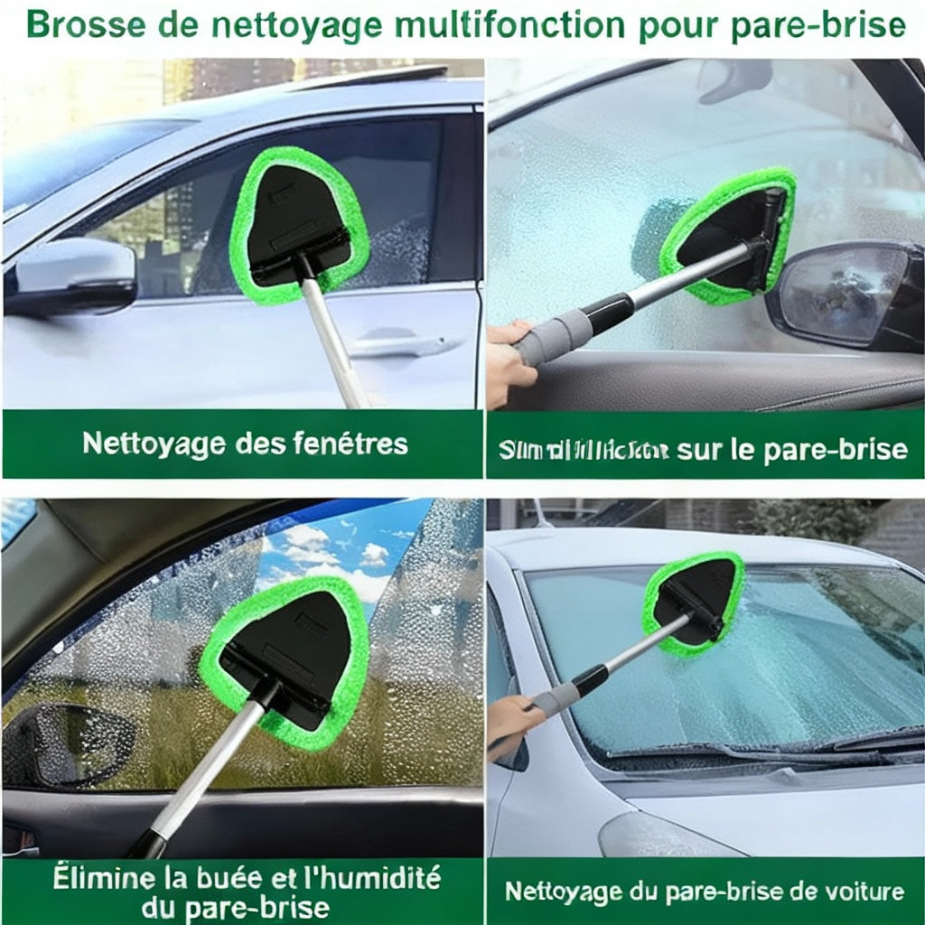 Nettoyeur de Pare-Brise Télescopique – Élimine la Buée Instantanément